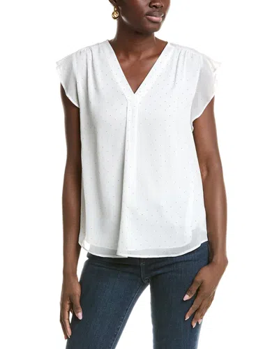 Vince Camuto Rhinestone Blouse In White