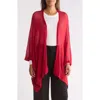 Vince Camuto Rib Knit Topper In Christmas Red
