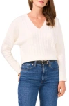 Vince Camuto Rib Sweater In Antique White