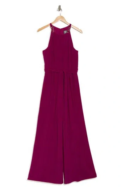 Vince Camuto Ring Wide Leg Jumpsuit In Purple