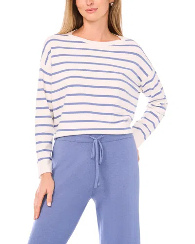 Vince Camuto Rolled Edge Lightweight Sweater In White