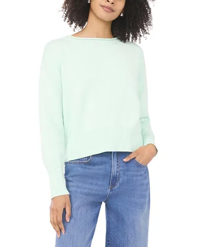 Vince Camuto Rollneck Lightweight Cotton Pullover In Green
