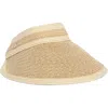 Vince Camuto Rollup Straw Visor