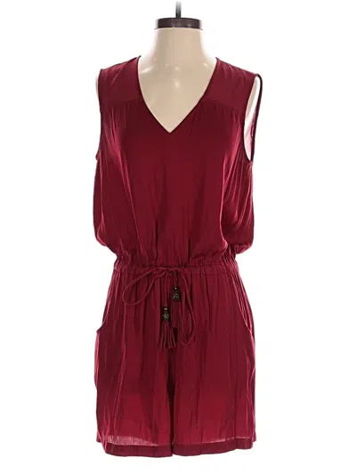 Pre-owned Vince Camuto Romper In Burgundy