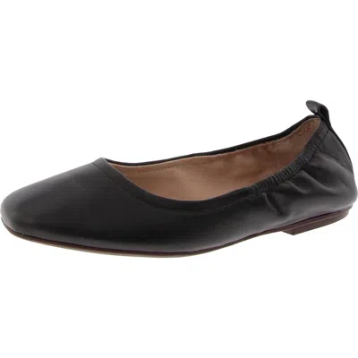 Vince Camuto Ronjilta Womens Patent Leather Slip-on Flat Shoes In Black