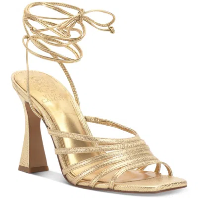 Vince Camuto Roselian Womens Suede Dressy Mules In Gold