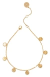 Vince Camuto Round Charm Anklet In Gold