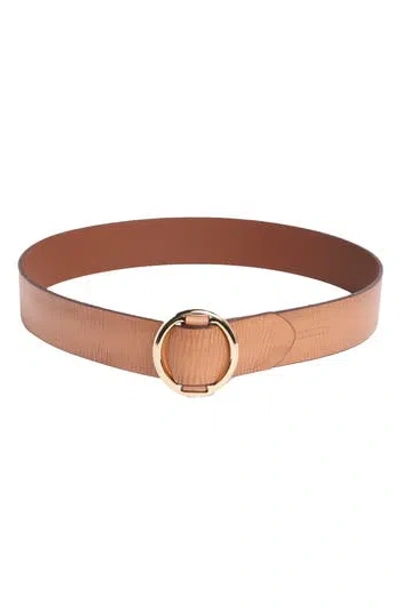 Vince Camuto Round Friction Pull Through Leather Belt In Blue