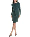 Vince Camuto Ruched Midi Dress In Green