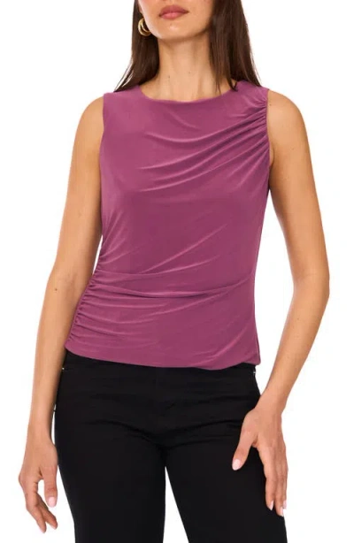 Vince Camuto Ruched Sleeveless Top In Purple