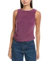 Vince Camuto Ruched Tank Top In Purple