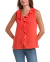 Vince Camuto Plus Size Split-neck Ruffle-front Top