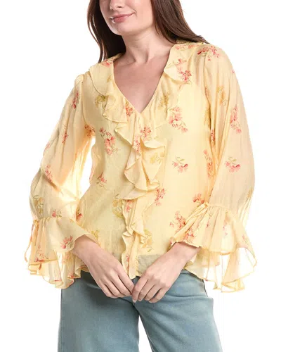 Vince Camuto Ruffle Blouse In Yellow