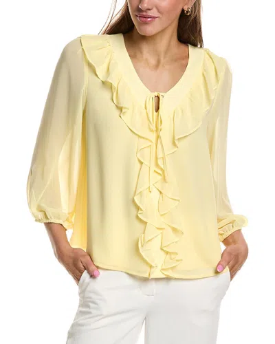 Vince Camuto Ruffle Blouse In Yellow