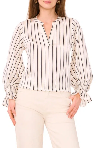 Vince Camuto Ruffle Cuff Top In Neutral