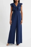 Vince Camuto Ruffle Neck Jumpsuit