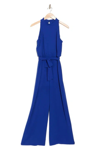 Vince Camuto Ruffle Neck Jumpsuit In Blue