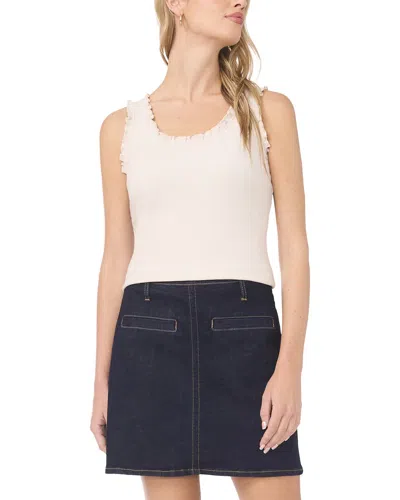 Vince Camuto Ruffle Rib Tank In White