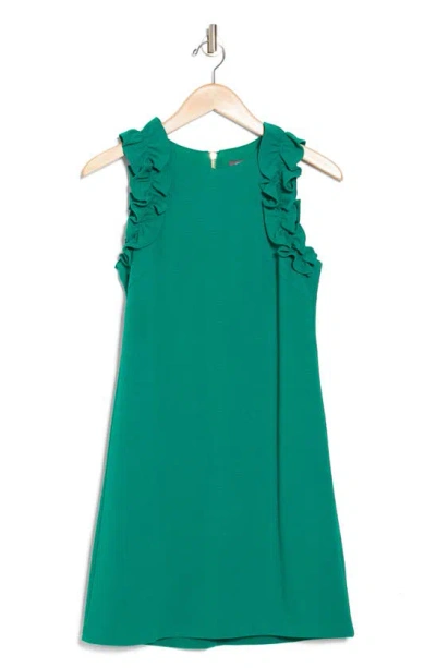 Vince Camuto Ruffle Shift Dress In Green