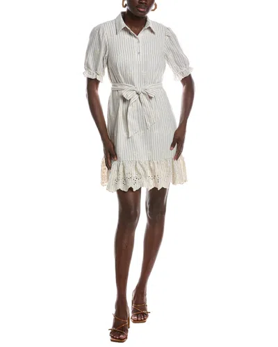 Vince Camuto Ruffle Shirtdress In White