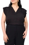 Vince Camuto Ruffle Shoulder Sleeveless Blouse