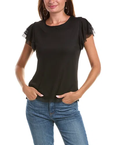 Vince Camuto Ruffle Sleeve Blouse In Black