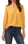 Vince Camuto Rumple Satin Top In Narcissus