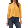 Vince Camuto Rumple Satin Top In Narcissus