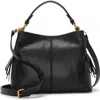 Vince Camuto Sabra Bow Leather Satchel In Black