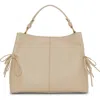 Vince Camuto Sabra Bow Leather Satchel In Light Beige