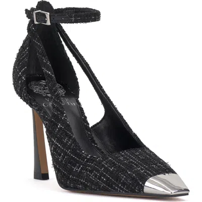 Vince Camuto Sachel Cap Toe Pump In Black Multi
