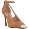 Vince Camuto Sachel Cap Toe Pump In Golden Walnut