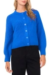 Vince Camuto Saddle Raglan Sleeve Rib Cardigan In Blue