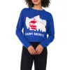 Vince Camuto Saint Moritz Crewneck Sweater In Blue