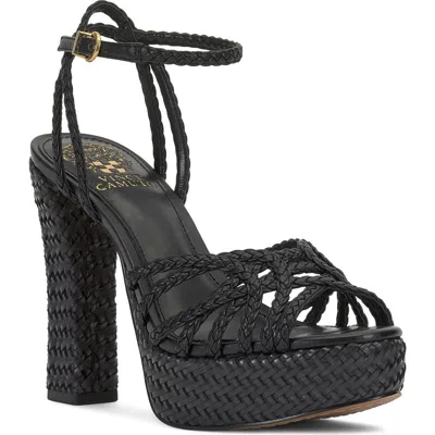 Vince Camuto Samlee Strappy Platform High Heel Sandals In Black