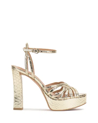 Vince Camuto Samlee Strappy Platform Sandal In Gold