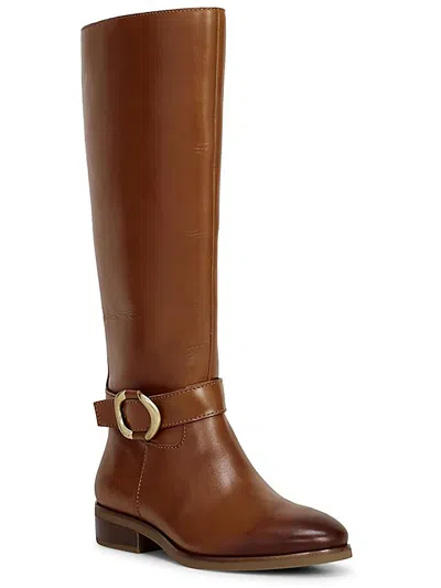 Vince Camuto Samtry Womens Leather Stacked Heel Knee-high Boots In Multi