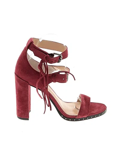 Pre-owned Vince Camuto Sandals In Burgundy