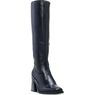 Vince Camuto Sangeti 4 Womens Extra Wide Calf Leather Knee-high Boots In Black