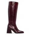 Vince Camuto Sangeti Snip-toe Block-heel Wide-calf Tall Boots In Burgundy