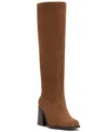 Vince Camuto Sangeti Snip-toe Block-heel Knee-high Boots In Brown