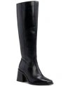 Vince Camuto Sangeti Snip Toe Block Heel Knee High Boots Regular Wide Extra Wide Calf In Black
