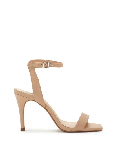 Vince Camuto Women's  Saprenda Sandals Sandstone Leather Ankle Strap Hawk1962 In Gold