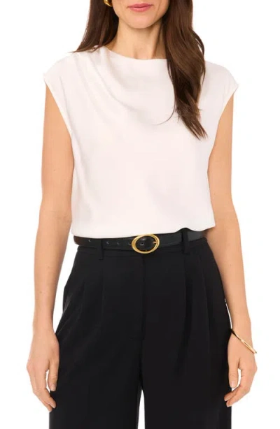 Vince Camuto Satin Boatneck Shell In Oyster Grey