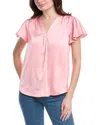 Vince Camuto Satin Flutter Sleeve Top