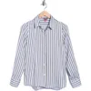 Vince Camuto Satin Long Sleeve Button-up Shirt In Blue
