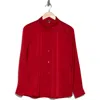 VINCE CAMUTO VINCE CAMUTO SATIN LONG SLEEVE BUTTON-UP SHIRT