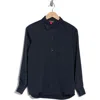 Vince Camuto Satin Long Sleeve Button-up Shirt In Ink
