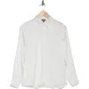 Vince Camuto Satin Long Sleeve Button-up Shirt In New Ivory