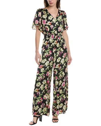 Vince Camuto Satin Wide Leg Jumpsuit In Black